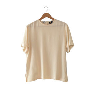 Vtg Liz Sport Cream Shell Top Small Career Workwear Office Ready Capsule Piece